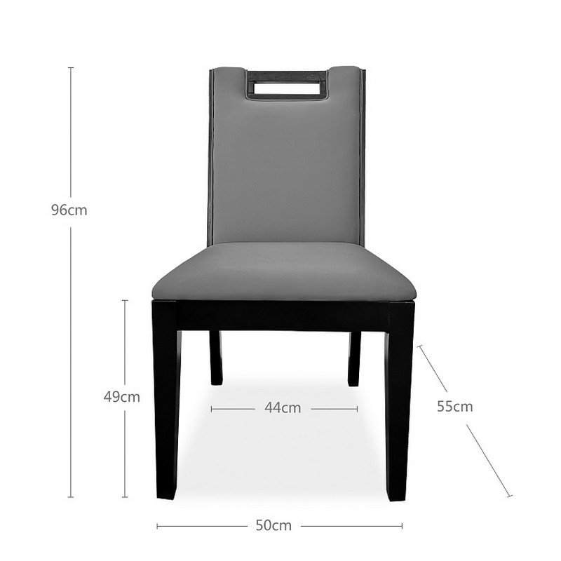 modern oriental wooden frame upholstered dining chair 7