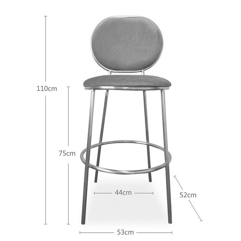 stainless steel brushed polished contemporary bar chair 6